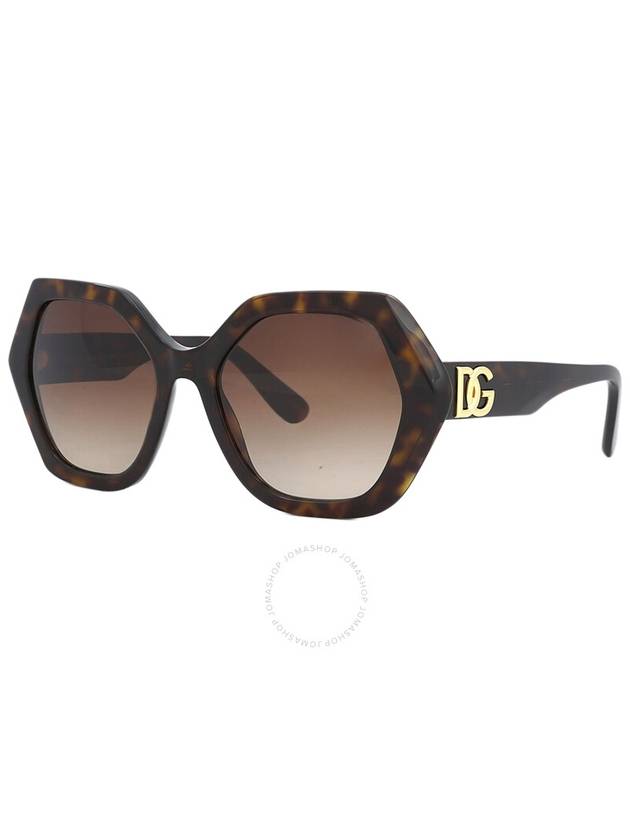 Dolce and Gabbana Gradient Brown Irregular Ladies Sunglasses DG4406 502/13 54 - DOLCE&GABBANA - BALAAN 3