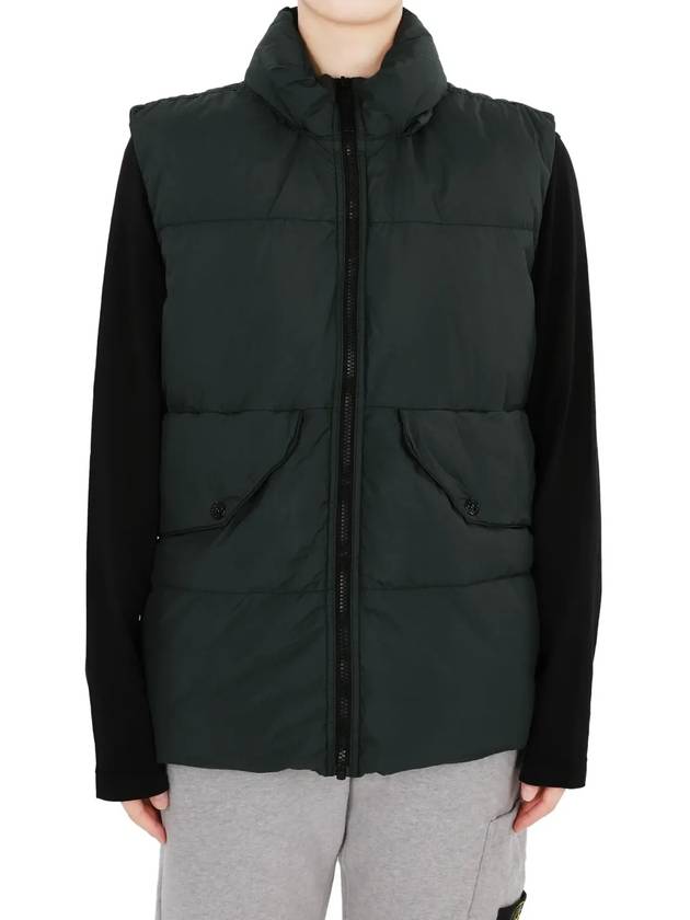 Kids Wappen Patch Down Padded Vest Dark Green - STONE ISLAND - BALAAN 4