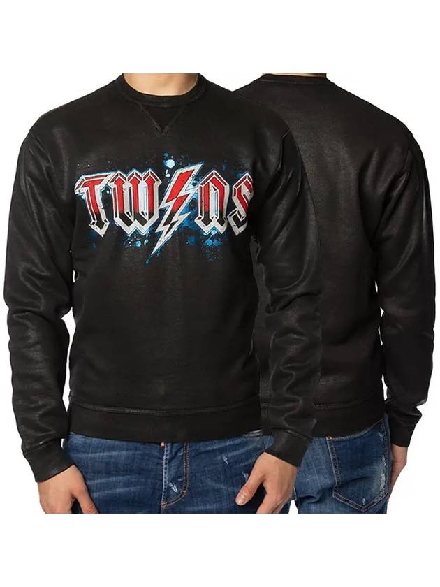 Twins Black Coated Sweatshirt S74GU0091 - DSQUARED2 - BALAAN 1