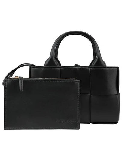 Candy Acro Intrecciato Tote Bag Black - BOTTEGA VENETA - BALAAN 2