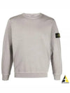 Garment Dyed Malfile Crewneck Sweatshirt Grey Heather - STONE ISLAND - BALAAN 2