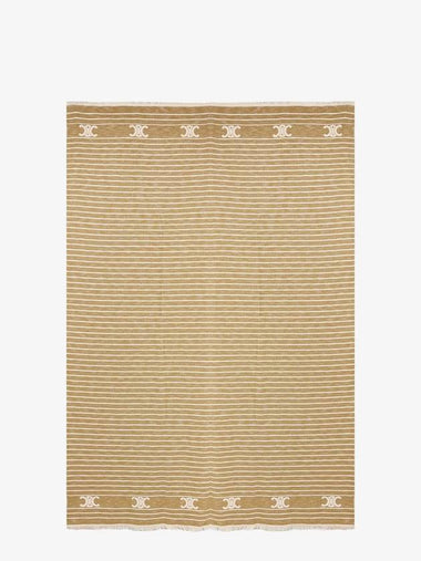 Triomphe Striped Beach Fouta Vanilla Ocre - CELINE - BALAAN 1