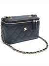 Classic Caviar Vanity Cross Bag Gold Plated Black - CHANEL - BALAAN 3