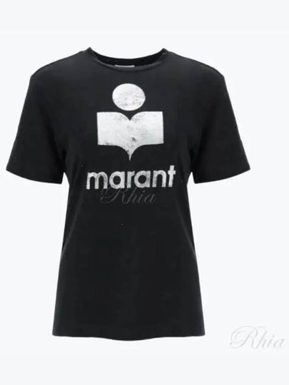 Zwell Logo Print Short Sleeve T-Shirt Black - ISABEL MARANT - BALAAN 2