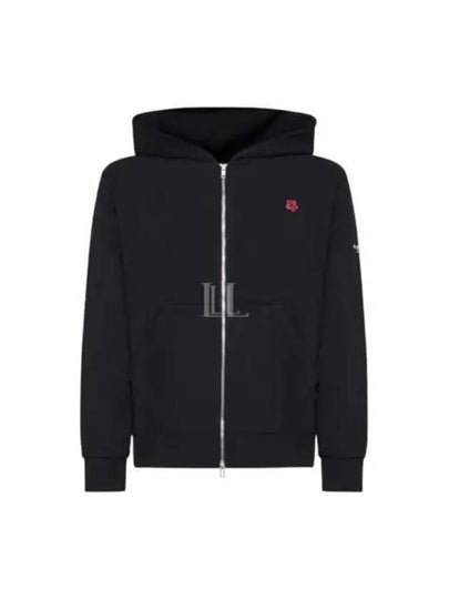 Boke Flower Embroidery Zip-Up Hoodie Black - KENZO - BALAAN 2