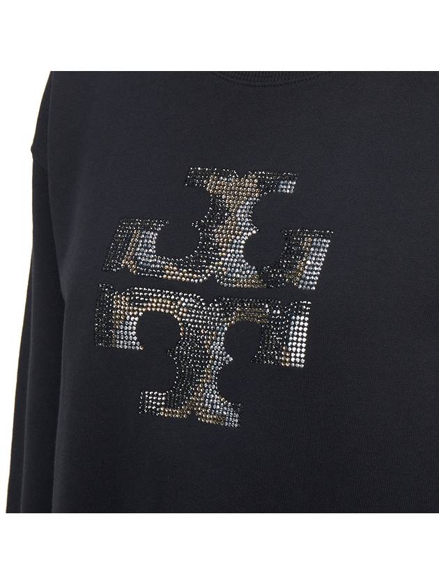 Embroidered Logo Sweatshirt Black - TORY BURCH - BALAAN 7