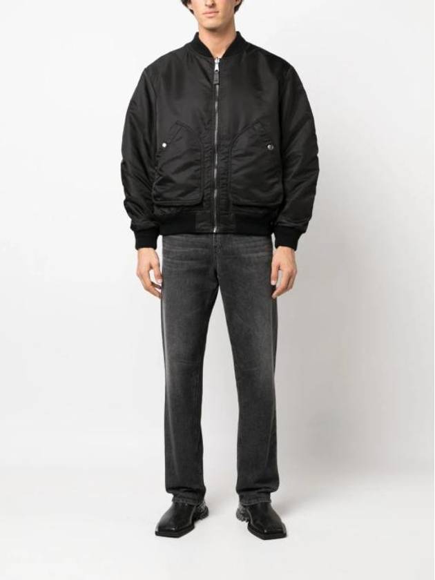 J-Mattan Reversible Bomber Jacket Black - DIESEL - BALAAN 3