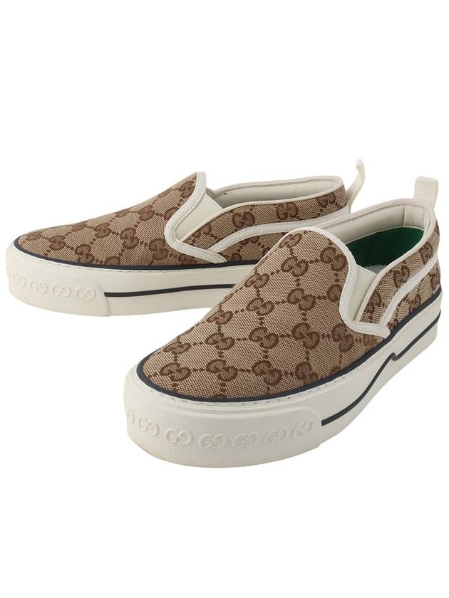 643489 1977 Tennis Slip on Sneakers 35 1 2 Size 33595 - GUCCI - BALAAN 3