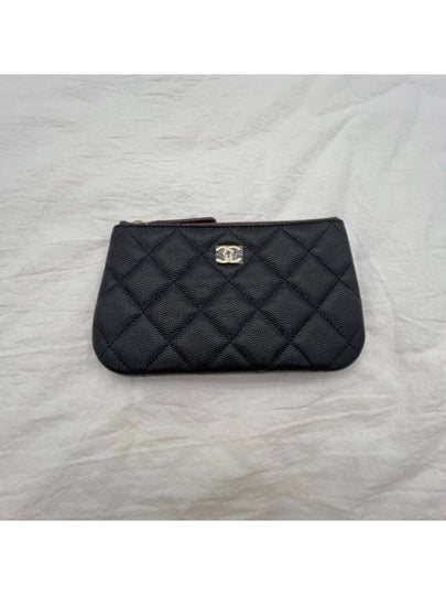 Gold CC Logo Small Calfskin Pouch Bag Black - CHANEL - BALAAN 2