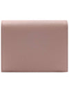 Gold Triangle Logo Saffiano Half Wallet Pink Beige - PRADA - BALAAN 6