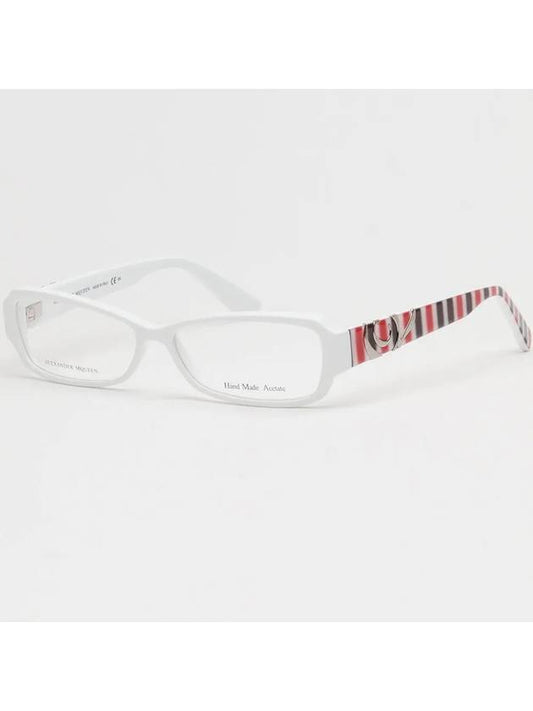 Glasses frame AMQ4161 R2Y small glasses white horn rim - ALEXANDER MCQUEEN - BALAAN 1