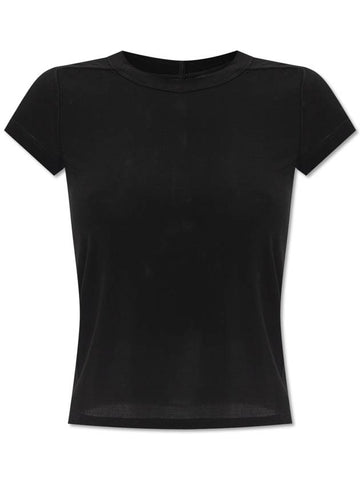 Rick Owens ‘Cropped Level T’ T-shirt, Women's, Black - RICK OWENS - BALAAN 1