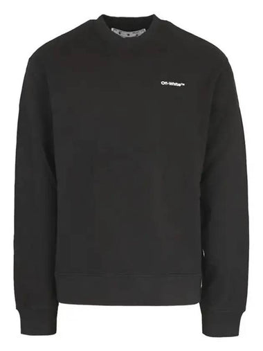 Wave Diag Logo Print Sweatshirt Black - OFF WHITE - BALAAN 1