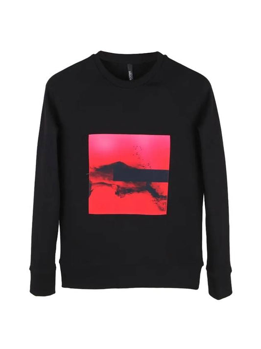 Men's Red Smoking Cotton Sweatshirt Black - NEIL BARRETT - BALAAN.