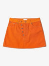 Denim Mini H-Line Skirt Orange - GANNI - BALAAN 2