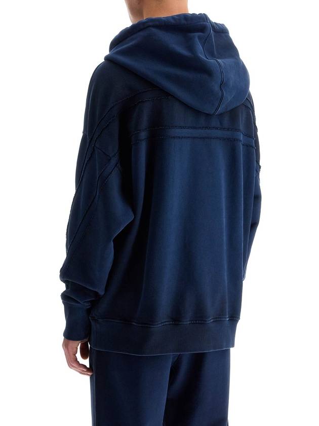 Oversized Drawstring Hoodie Blue - FENDI - BALAAN 4