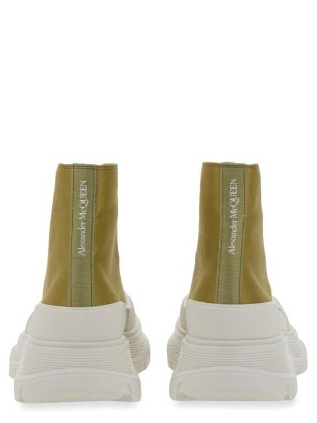 Women's Tread Slick High Top Sneakers Green - ALEXANDER MCQUEEN - BALAAN 4