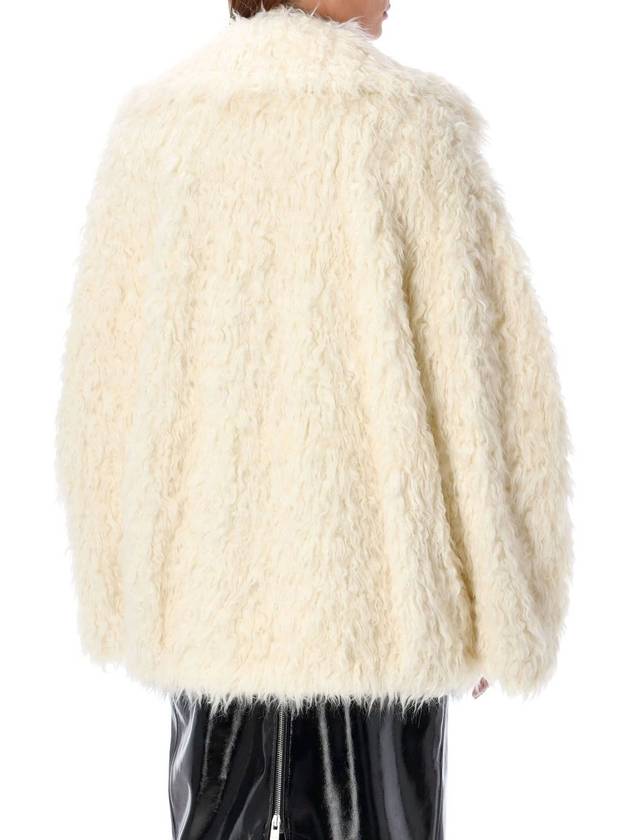 eco fur jacket off white - MSGM - BALAAN 3