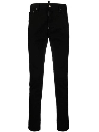 Cotton Back Logo Patch Jeans Black - DSQUARED2 - BALAAN 2