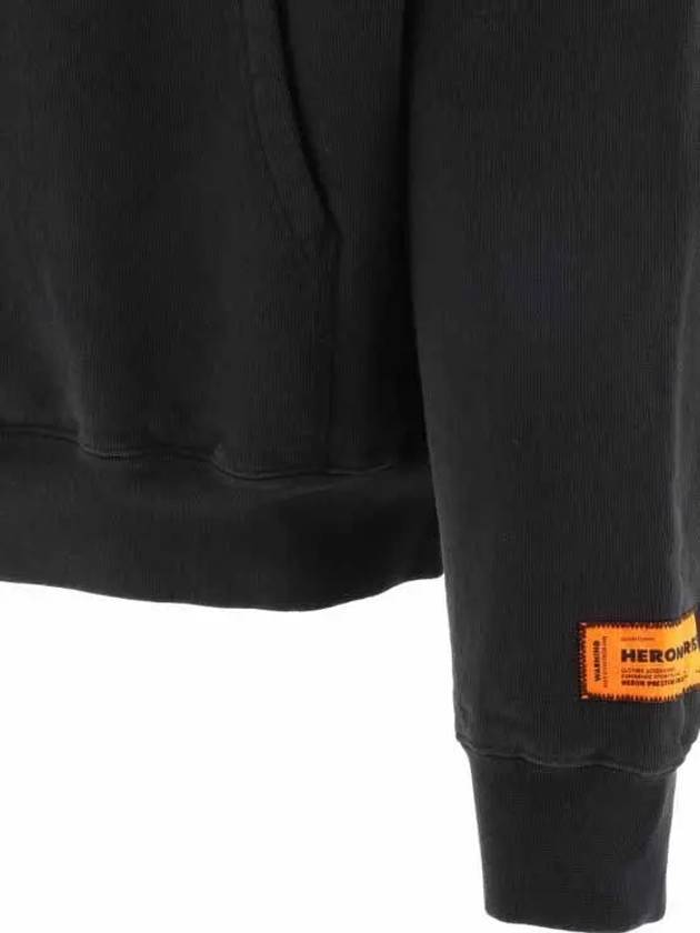 Preston Graphic Print Cotton Hoodie Black - HERON PRESTON - BALAAN 5