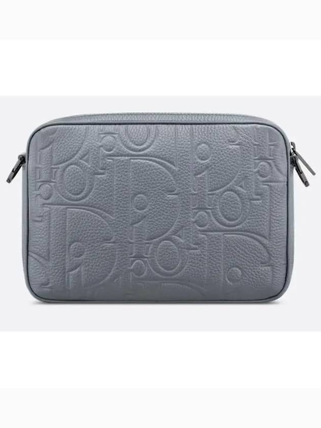 Saddle Triple Embossed Logo Cross Bag Grey - DIOR - BALAAN 3