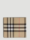 Vintage Check E Canvas Half Wallet Beige - BURBERRY - BALAAN 4