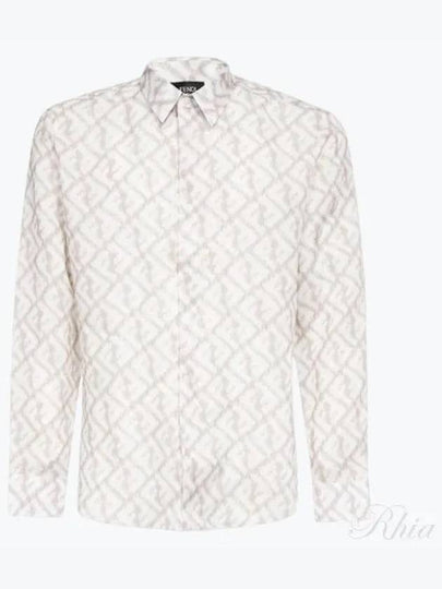 FF Linen Long Sleeve Shirt Rock - FENDI - BALAAN 2