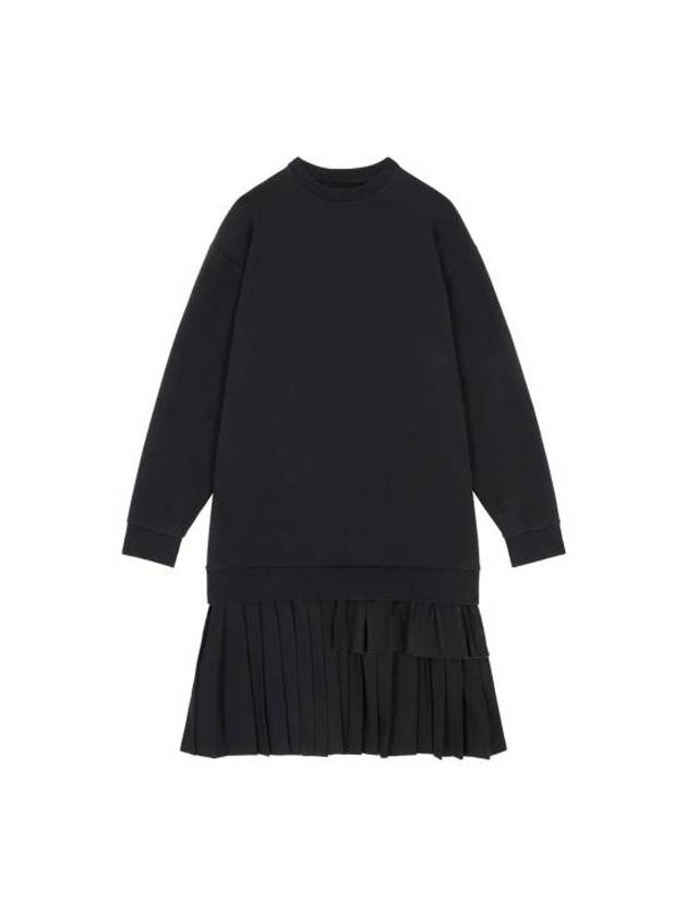 Layered Flare Hem Cotton Midi Dress Black - MAISON MARGIELA - BALAAN 1