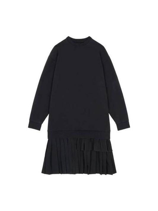 Layered Flare Hem Cotton Midi Dress Black - MAISON MARGIELA - BALAAN 1