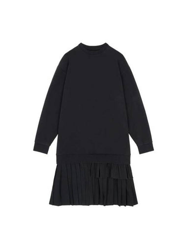 Layered Flare Hem Cotton Midi Dress Black - MAISON MARGIELA - BALAAN 1