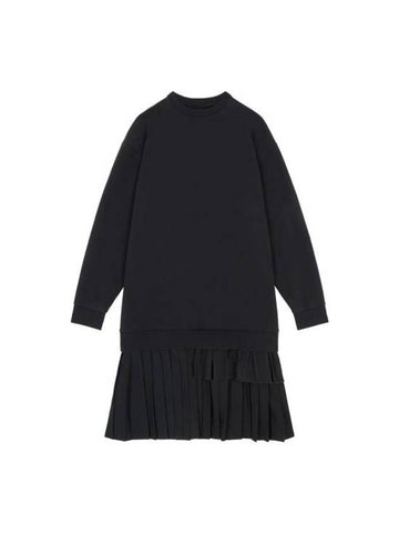 Layered Flare Hem Cotton Midi Dress Black - MAISON MARGIELA - BALAAN 1