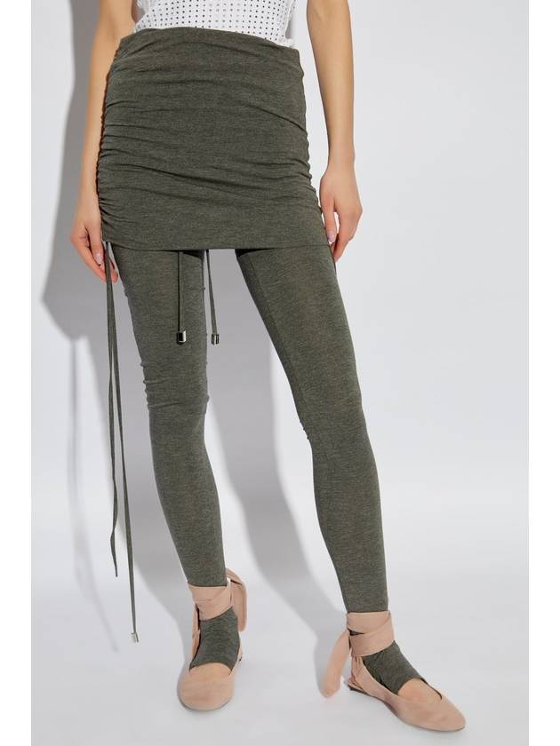 The Attico Leggings With A Fold, Women's, Grey - THE ATTICO - BALAAN 3