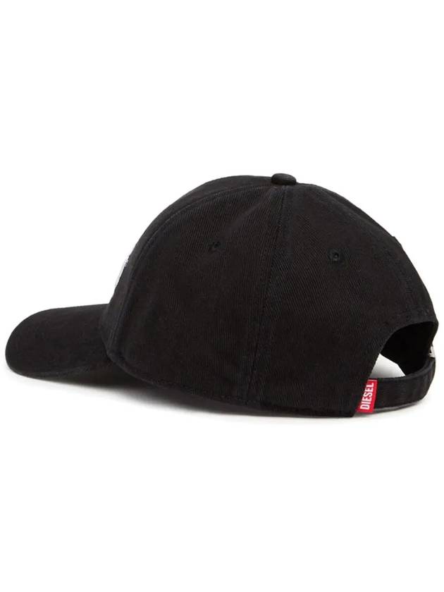 Corry Div Wash Logo Embroidery Base Ball Cap Black - DIESEL - BALAAN 4