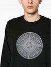 Men's Industrial One Print Sweatshirt Black - STONE ISLAND - BALAAN 6