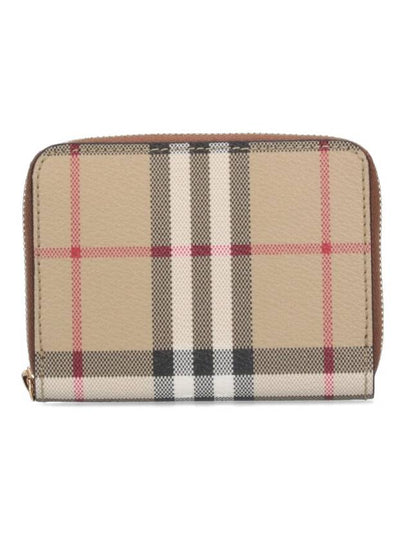 Check Zip Around Small Half Wallet Archive Beige - BURBERRY - BALAAN 2