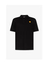 Embroidered Logo Polo Shirt Black - VERSACE - BALAAN 2