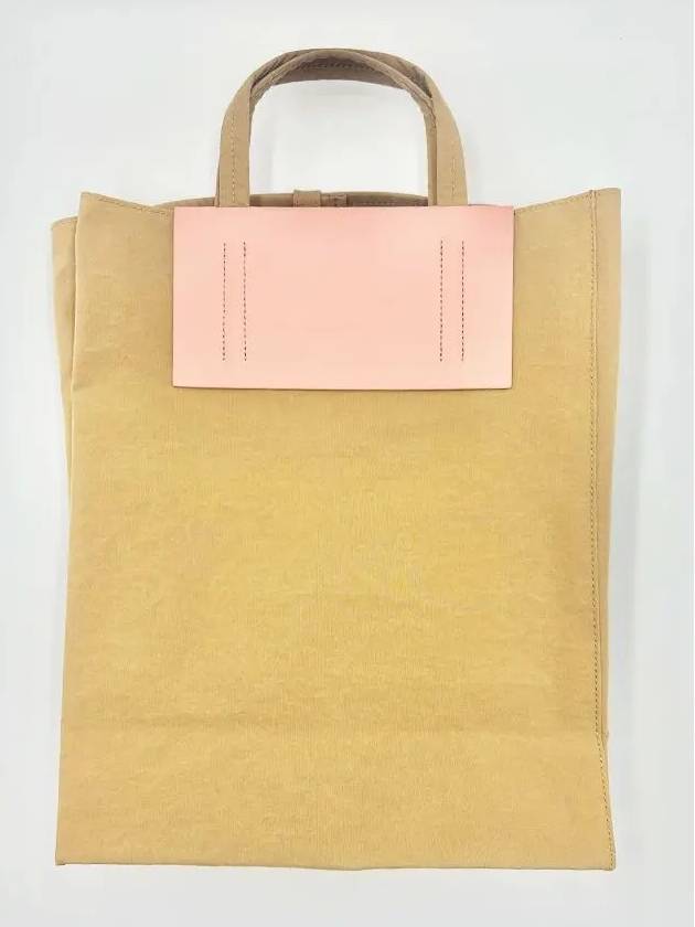 Logo Canvas Baker Out Medium Tote Bag Pink Beige - ACNE STUDIOS - BALAAN 5