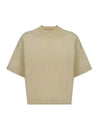 Logo Crew Neck Short Sleeve T-Shirt Yellow - ACNE STUDIOS - BALAAN 1