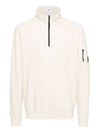 Light Fleece Half Zip-Up Sweatshirt Beige - CP COMPANY - BALAAN 3