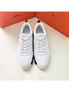 Men's Bouncing Mesh Suede Goatskin Low Top Sneakers White - HERMES - BALAAN 5