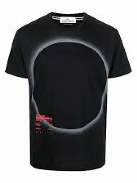 Eclipse Logo Short Sleeve T-Shirt Black - STONE ISLAND - BALAAN 2