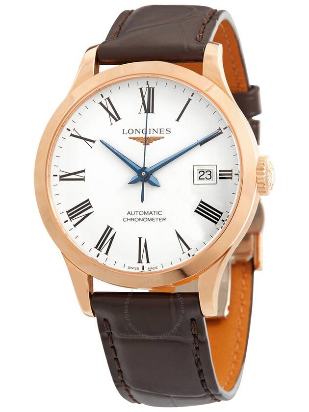 Longines Record Automatic White Matt Dial Unisex Watch L2.820.8.11.2 - LONGINES - BALAAN 1