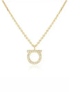 Gancini Crystals Necklace Gold - SALVATORE FERRAGAMO - BALAAN 2