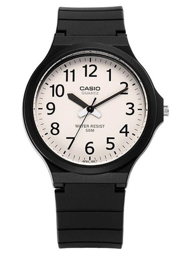 Resin Band Analog Watch White Black - CASIO - BALAAN 1