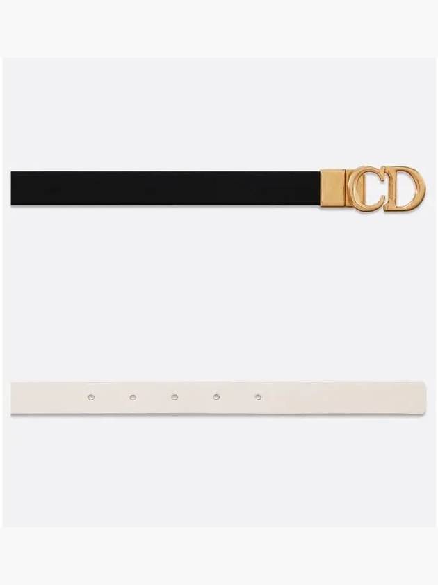 Saddle Reversible Smooth Calfskin Belt Black - DIOR - BALAAN 4