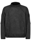 Logo Patch Mock Neck Sweatshirt Black - STONE ISLAND - BALAAN 2