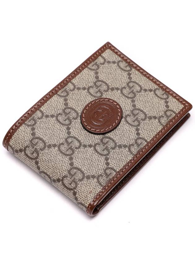 Interlocking G Mini Half Wallet Beige - GUCCI - BALAAN 6