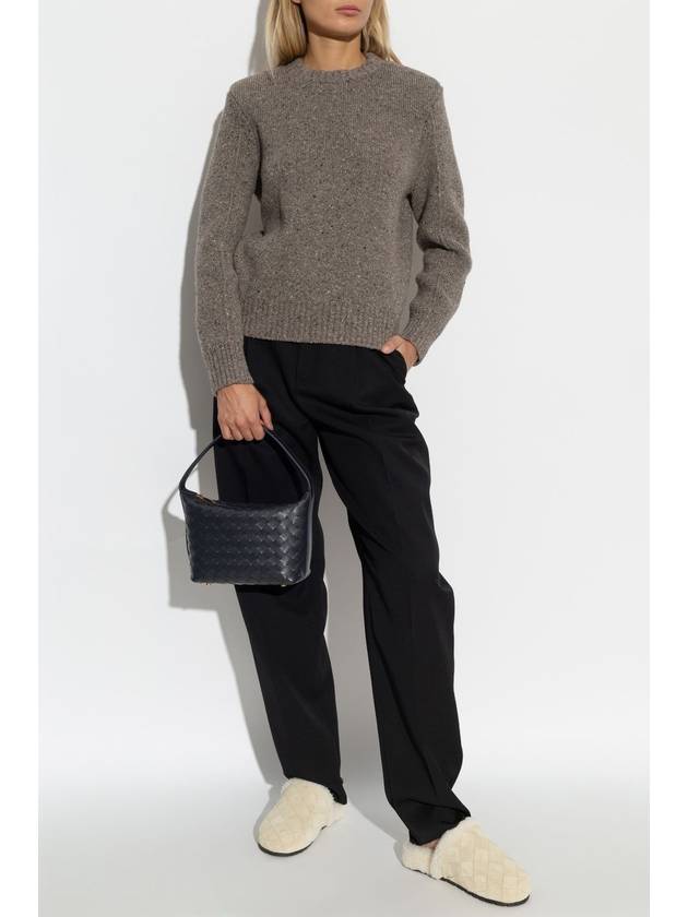 Veneta Crew Neck Knit Top Grey - BOTTEGA VENETA - BALAAN 3