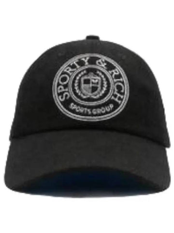 Connecticut Crest Flannel Hat Black Cap - SPORTY & RICH - BALAAN 1