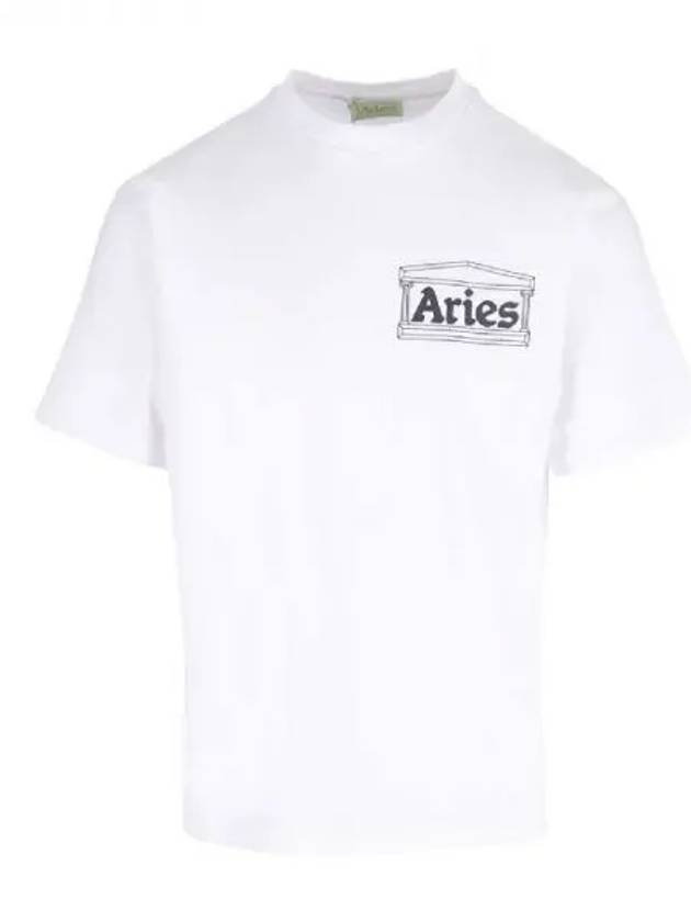 Aries temple logo cotton T shirt - ARIES - BALAAN 1